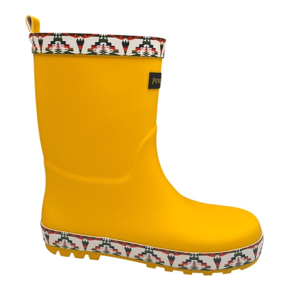 Pendleton Tucson Little Boys Rubber Mid-Calf Rain Boots Size 13/1 Yellow-Multi - Picture 1 of 10